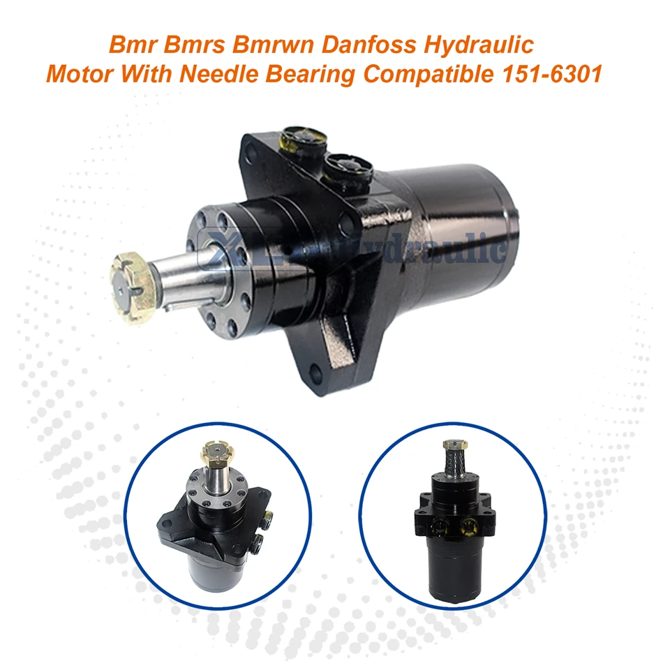 Moteurs hydrauliques orbitaux Geroler BMR/BMRS/BMRWN|Support de roue, cylindrée de 80 cc, arbre droit de 32 mm