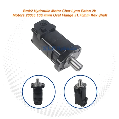 Moteur hydraulique BMK2|200cc, bride ovale de 106,4 mm, arbre de clé de 31,75 mm|Remplacer Eaton Char-Série Lynn 2K